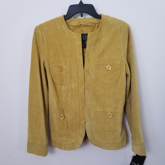 Vintage Jackets & Coats Vintage Terry Lewis Leather Suede Mustard Yellow Jacket Poshmark